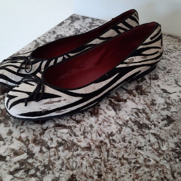 Ralph Lauren Zebra Stripe Ballet Shoes Size 10 - Picture 5 of 8